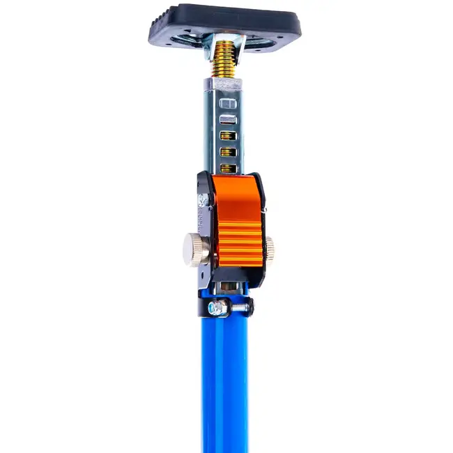 GEKO Telescoopsteun - staal - 60 kg draagkracht, kantelbare kop en antislip - 160-290 cm - blauw - voor plafond- en gipsplaatmontage