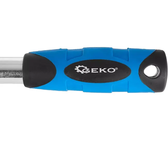 GEKO ratel 12,5 mm vierkant - chroom-vanadiumstaal - telescopisch met scharnierkop en 72-tands mechanisme - 370–510 mm - blauw-zwart - voor auto en krappe ruimtes