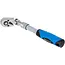 GEKO Ratel met knikkop - chroom-vanadium staal - telescopisch verstelbaar 210-278 mm, 6,3 mm vierkant - blauw-zwart - 72-tands - voor werkplaats en auto