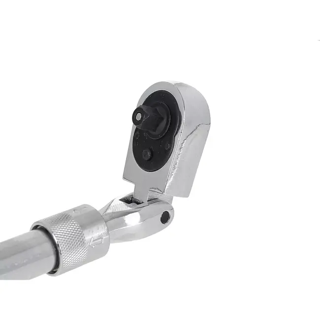GEKO Ratel met knikkop - chroom-vanadium staal - telescopisch verstelbaar 210-278 mm, 6,3 mm vierkant - blauw-zwart - 72-tands - voor werkplaats en auto
