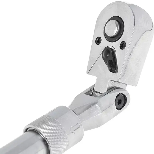 GEKO Ratel met telescoopsteel en scharnierkop 9,5 mm vierkant - chroom-vanadiumstaal - lengte 28,5-37,5 cm - blauw-zwart - 72-tands - voor auto- en werkplaats