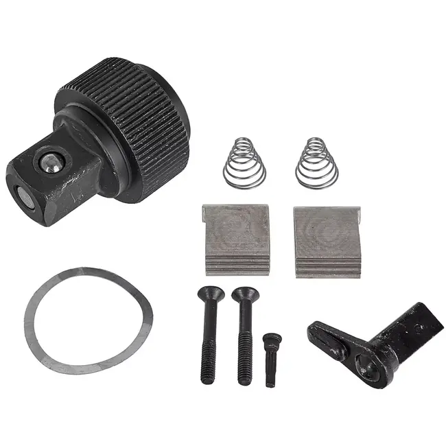 GEKO Reparatieset voor ratelsleutel - gereedschapsstaal - vervangt ratelmechanisme - 12,7 mm aandrijfvierkant - zilvergrijs - 10-delig - voor werkplaats