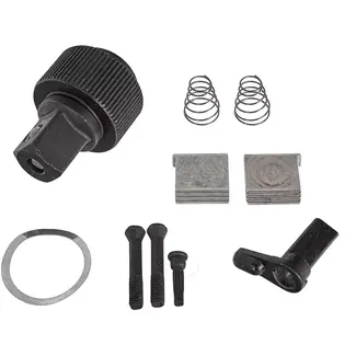 GEKO reparatieset ratelsleutel 9,5 mm vierkant - gereedschapsstaal - ratelmechanisme herstellen - staalgrijs - 10-delig - onderhoud en reparatie