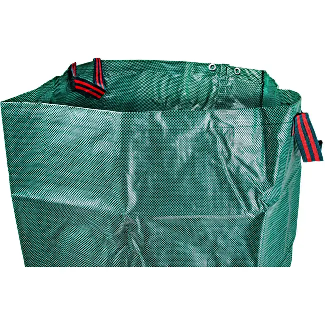 GEKO Tuinafvalzak - polypropyleen - zelfstaand en opvouwbaar met 4 handgrepen - 70 cm hoog, diameter 60 cm - groen - 272 liter - voor bladeren en gras