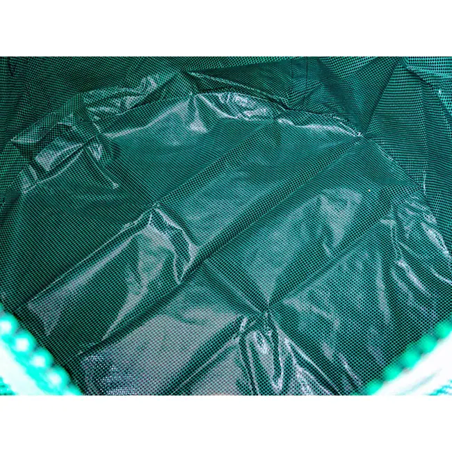 GEKO Tuinafvalzak - polypropyleen - zelfstaand en opvouwbaar met 4 handgrepen - 70 cm hoog, diameter 60 cm - groen - 272 liter - voor bladeren en gras