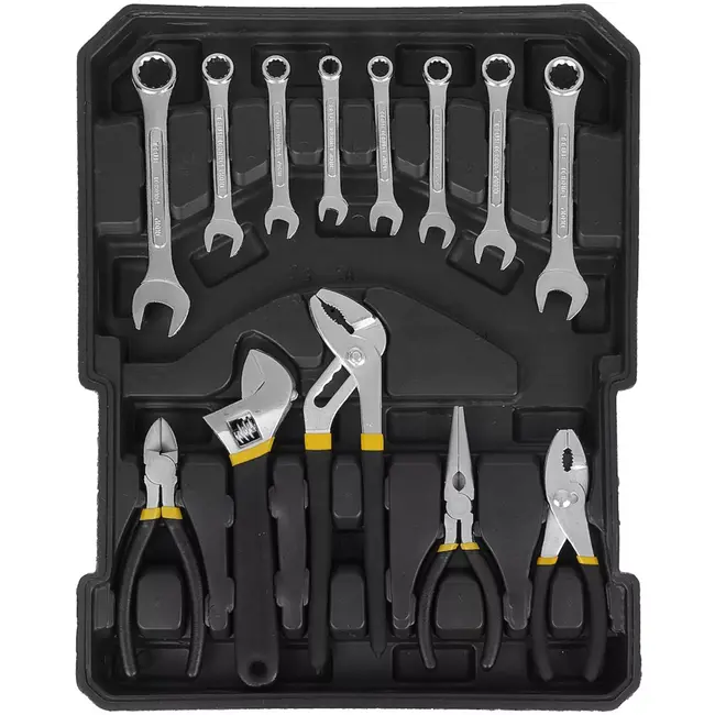 Keltin gereedschapskoffer op wielen - aluminium - met telescoopgreep - sleutels 8–17 mm en doppen 4–21 mm - aluminiumkleur - 187-delig - huis, auto en werkplaats