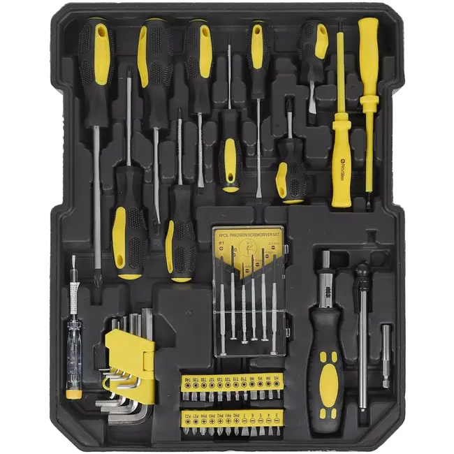 Keltin gereedschapskoffer op wielen - aluminium - met telescoopgreep - sleutels 8–17 mm en doppen 4–21 mm - aluminiumkleur - 187-delig - huis, auto en werkplaats