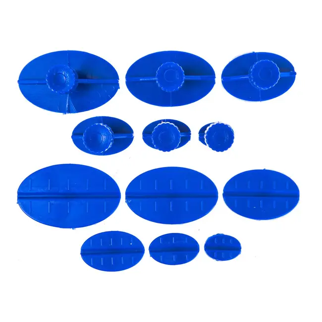 GEKO uitdeukset zonder spuiten - metaal en kunststof - slagtrekker 41 × 3 cm, lengte 50 cm - zilver - 19-delig - voor auto en plaatwerk