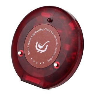 Retekess gastenoproeper onderzetter - polycarbonaat - draadloos, tril, licht en geluid - 7,1 x 6,8 x 1,3 cm - zwart - horeca