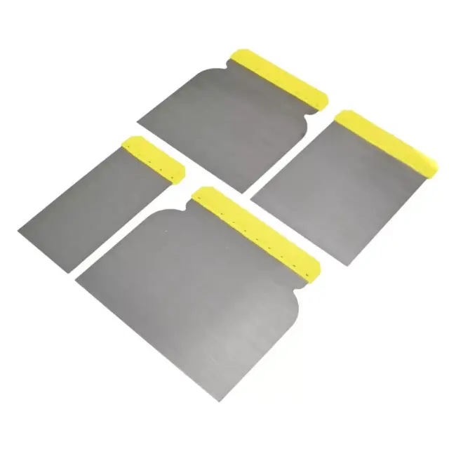 Benson Vierdelige plamuurmessenset - flexibel verenbandstaal - oplosmiddelbestendige greep - 50-120 mm