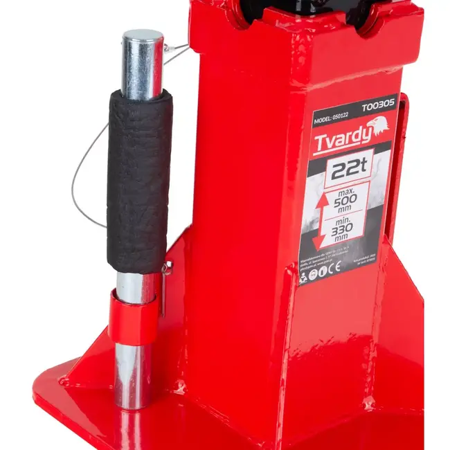 Tvardy kriksteun 22 Ton met pinblokkering 330-500 mm