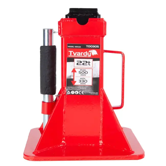 Tvardy kriksteun 22 Ton met pinblokkering 330-500 mm