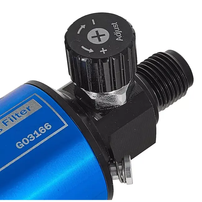 GEKO Drukregelaar met manometer 0-10 bar 1/4 inch aansluiting met filter voor perslucht en spuitpistolen