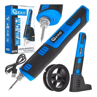 GEKO Draadloze soldeerbout 8W 4V met 1500 mAh accu en USB-C oplader tot 470°C