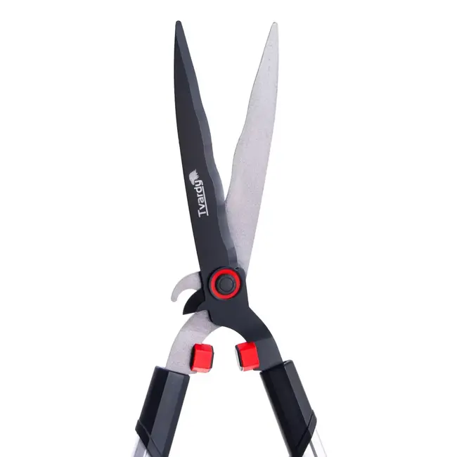 Tvardy Telescopische heggenschaar 735–865 mm met golfsnede PTFE messen en ergonomische handgrepen