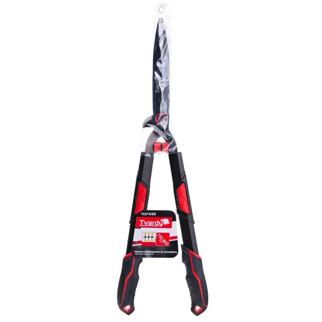 Tvardy Telescopische heggenschaar 735–865 mm met golfsnede PTFE messen en ergonomische handgrepen