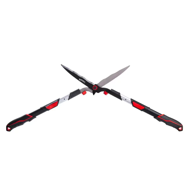 Tvardy Telescopische heggenschaar 735–865 mm met golfsnede PTFE messen en ergonomische handgrepen