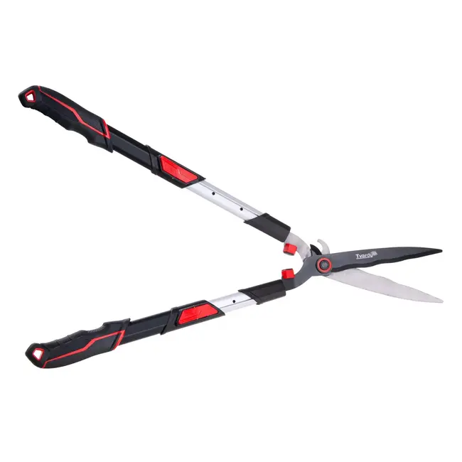 Tvardy Telescopische heggenschaar 735–865 mm met golfsnede PTFE messen en ergonomische handgrepen