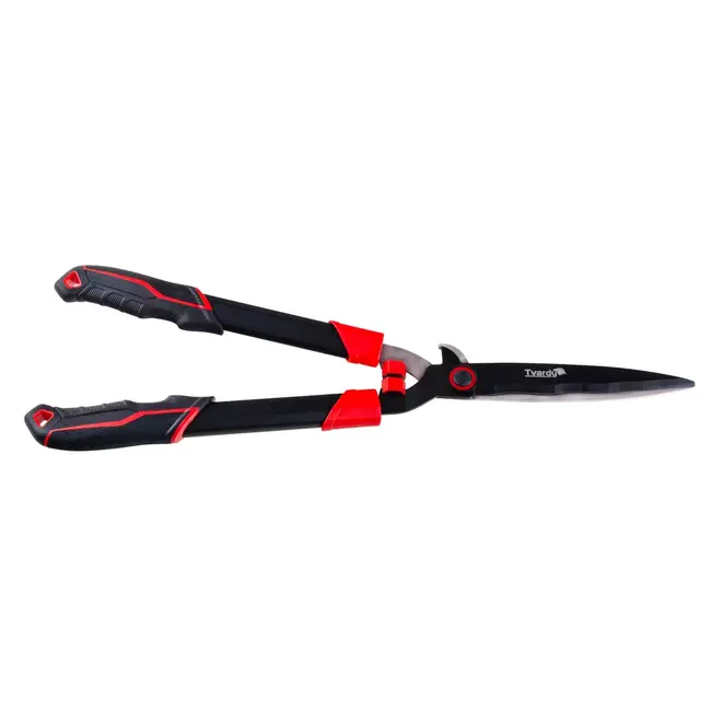 Tvardy Heggenschaar 670 mm met golfsnede PTFE messen en ergonomische handgrepen