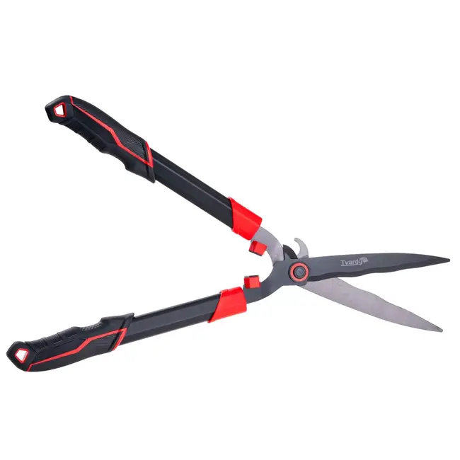 Tvardy Heggenschaar 670 mm met golfsnede PTFE messen en ergonomische handgrepen