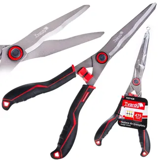 Tvardy Heggenschaar 475 mm met golfsnede PTFE messen en ergonomische handgrepen