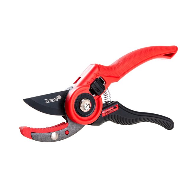 Tvardy Snoeischaar 210 mm met aambeeldmes SK5 staal en PTFE-coating ergonomisch handvat