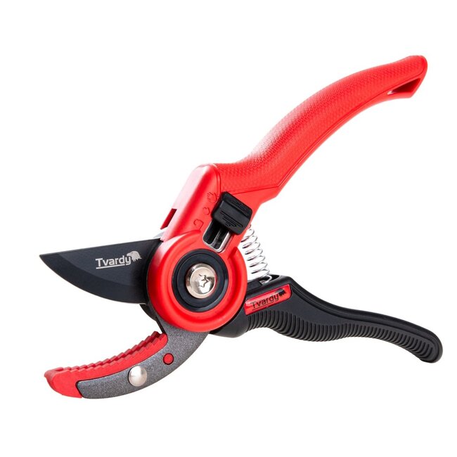 Tvardy Snoeischaar 210 mm met aambeeldmes SK5 staal en PTFE-coating ergonomisch handvat