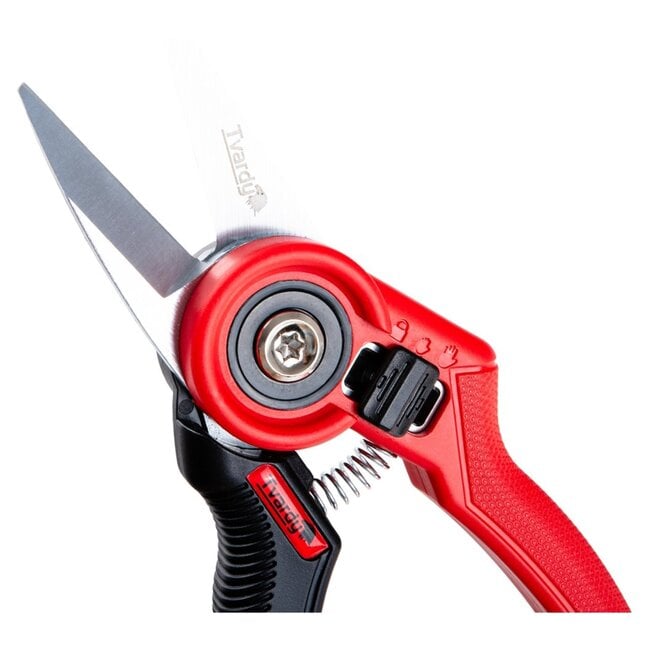 Tvardy Rechte snoeischaar 220 mm met SK5 stalen messen ergonomisch handvat voor bloemen en kruiden