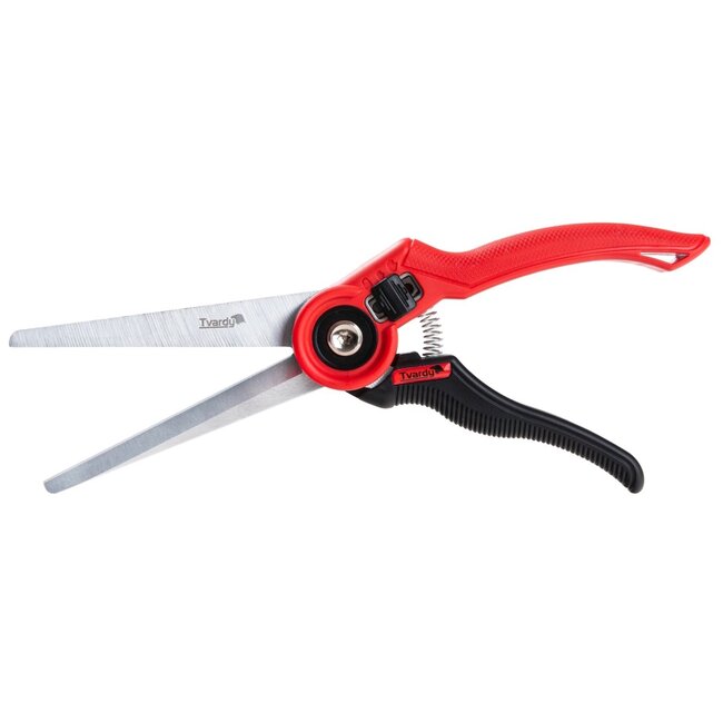 Tvardy Rechte snoeischaar 280 mm met SK5 stalen messen ergonomisch handvat voor bloemen en struiken