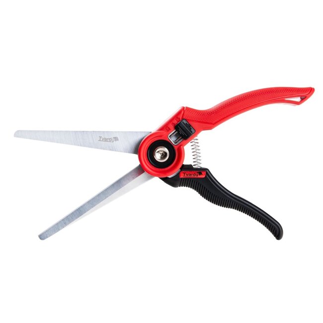 Tvardy Rechte snoeischaar 280 mm met SK5 stalen messen ergonomisch handvat voor bloemen en struiken