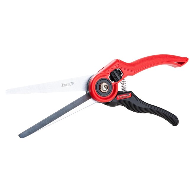 Tvardy Rechte snoeischaar 280 mm met SK5 stalen messen ergonomisch handvat voor bloemen en struiken