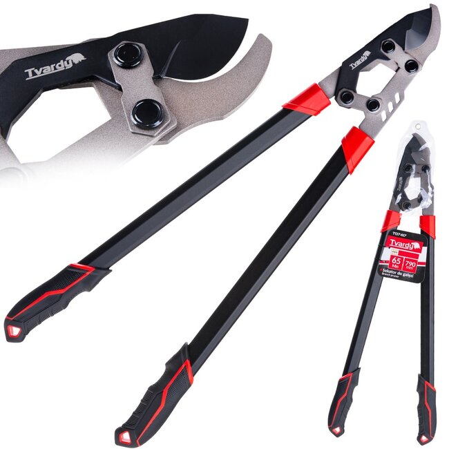Tvardy Takkenschaar 790 mm met ratel en bypass messen 65Mn staal PTFE-coating ergonomisch