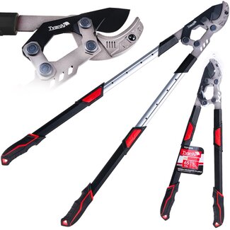 Tvardy Telescoop takkenschaar 730-970 mm met ratel en aambeeldmes 65Mn staal PTFE-coating ergonomisch