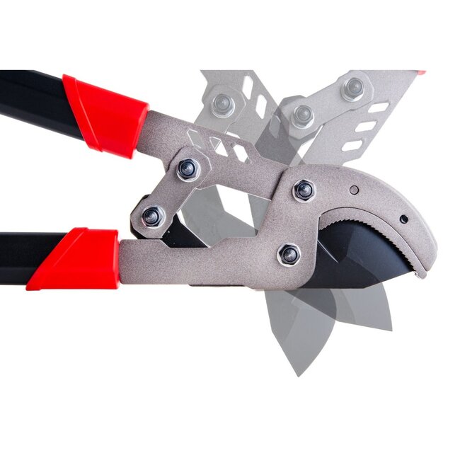 Tvardy Telescoop takkenschaar 730-970 mm met ratel en aambeeldmes 65Mn staal PTFE-coating ergonomisch