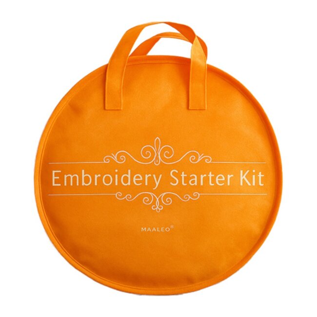 Maaleo Complete borduurset 100 kleuren garen met ringen naalden en accessoires in draagtas