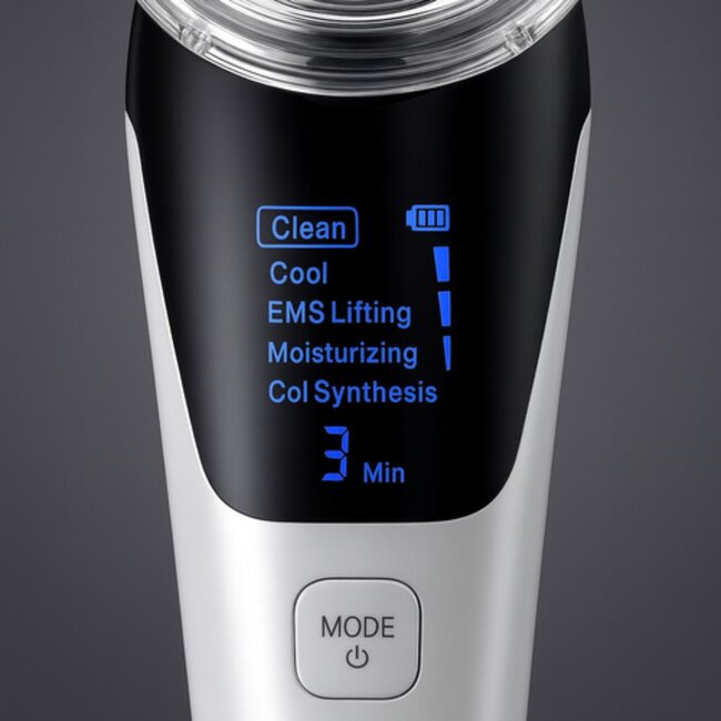 Soulima Gezichtsmassager met mesotherapie EMS lifting warmte koeling en LED lichttherapie