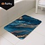 Ruhhy Badmat 80x50 cm marmer design blauw goud antislip en snel drogend comfortabel en stijlvol