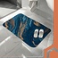 Ruhhy Badmat 80x50 cm marmer design blauw goud antislip en snel drogend comfortabel en stijlvol