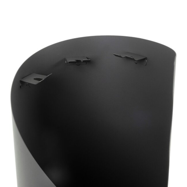 Kaminer Moderne haardset 4 delig met houder zwart metaal en roestvrijstaal pook borstel schep tang