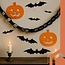 Ruhhy Vleermuis stickers 3D set van 56 stuks zwart Halloween muurdecoratie herbruikbaar