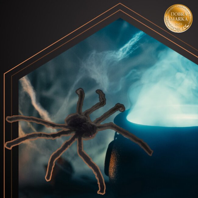 Ruhhy Grote spin decoratie 50 cm met rode ogen en buigbare poten Halloween binnen en buiten