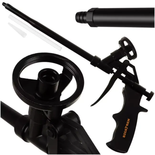 Bigstren Purschuimpistool 320 mm met metalen behuizing instelbare dosering en ergonomische handgreep
