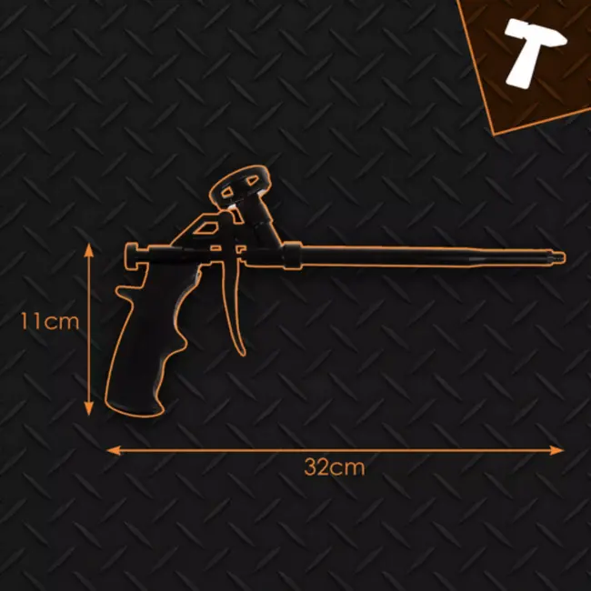 Bigstren Purschuimpistool 320 mm met metalen behuizing instelbare dosering en ergonomische handgreep