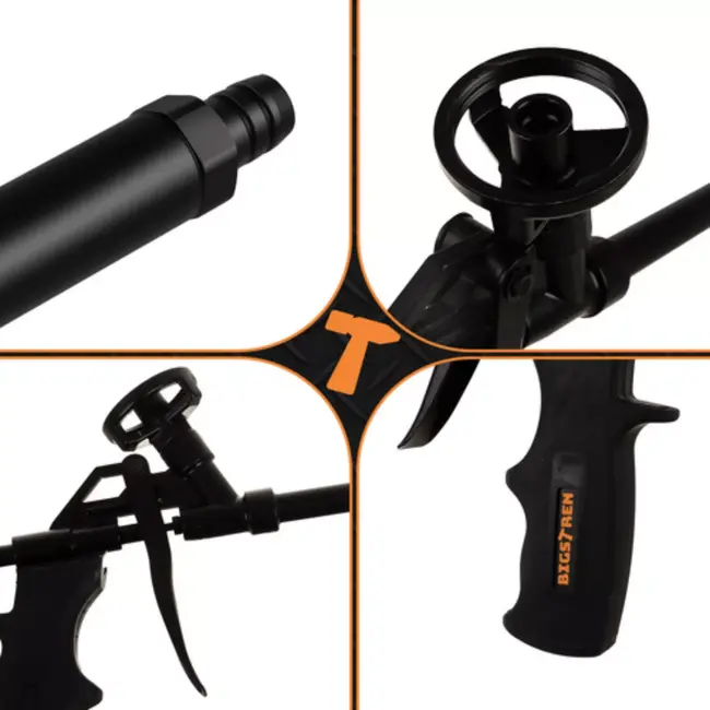 Bigstren Purschuimpistool 320 mm met metalen behuizing instelbare dosering en ergonomische handgreep