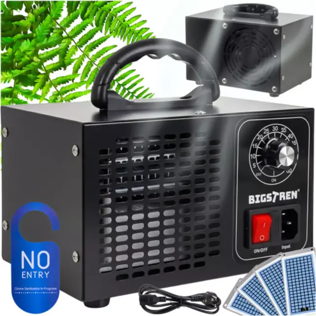 Bigstren Ozongenerator 150W met 4 platen en 60 min timer voor luchtzuivering en desinfectie 20–200 m²