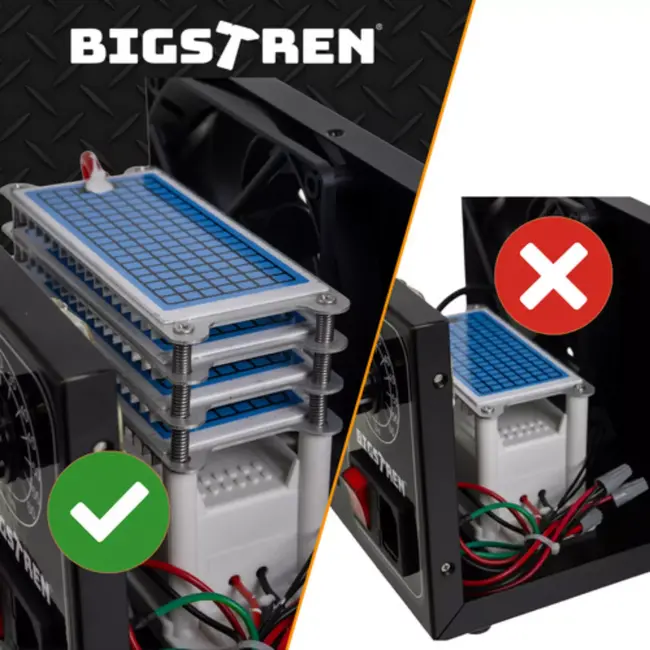 Bigstren Ozongenerator 150W met 4 platen en 60 min timer voor luchtzuivering en desinfectie 20–200 m²