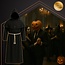 Ruhhy Monnik kostuum zwart gewaad met capuchon koordceintuur en kruis accessoire voor Halloween en carnaval