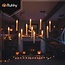 Ruhhy LED kaarsen set 12 stuks met flikkerend licht ophangdraad stickers en afstandsbediening veilig en sfeervol