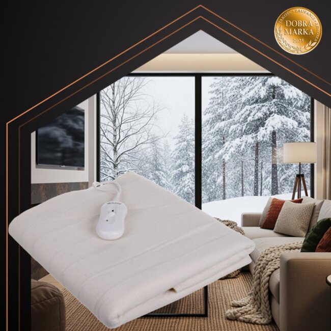 Ruhhy Elektrische deken mat 190x80 cm met instelbare temperatuur en oververhittingsbeveiliging voor comfortabel en warm slapen