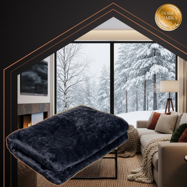 Ruhhy Elektrische deken mat 180x130 cm fleece met timer digitaal display en meerdere warmtestanden